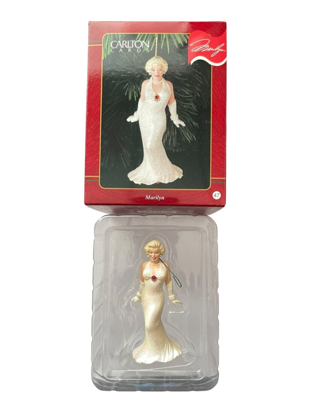 Carlton Cards Marilyn Monroe 70th Birthday Heirloom Ornament 1996 White Gown NIB